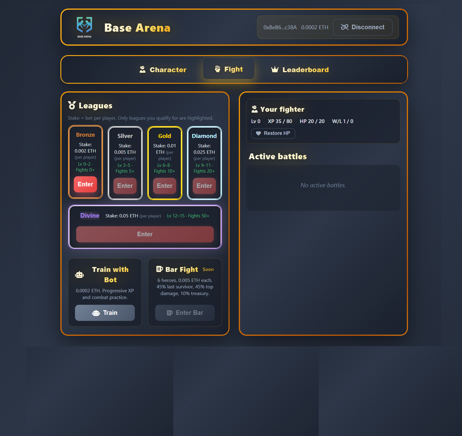 Leagues and PvP battles